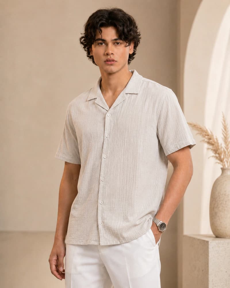 SHT94 Brown half Sleeves Shirt