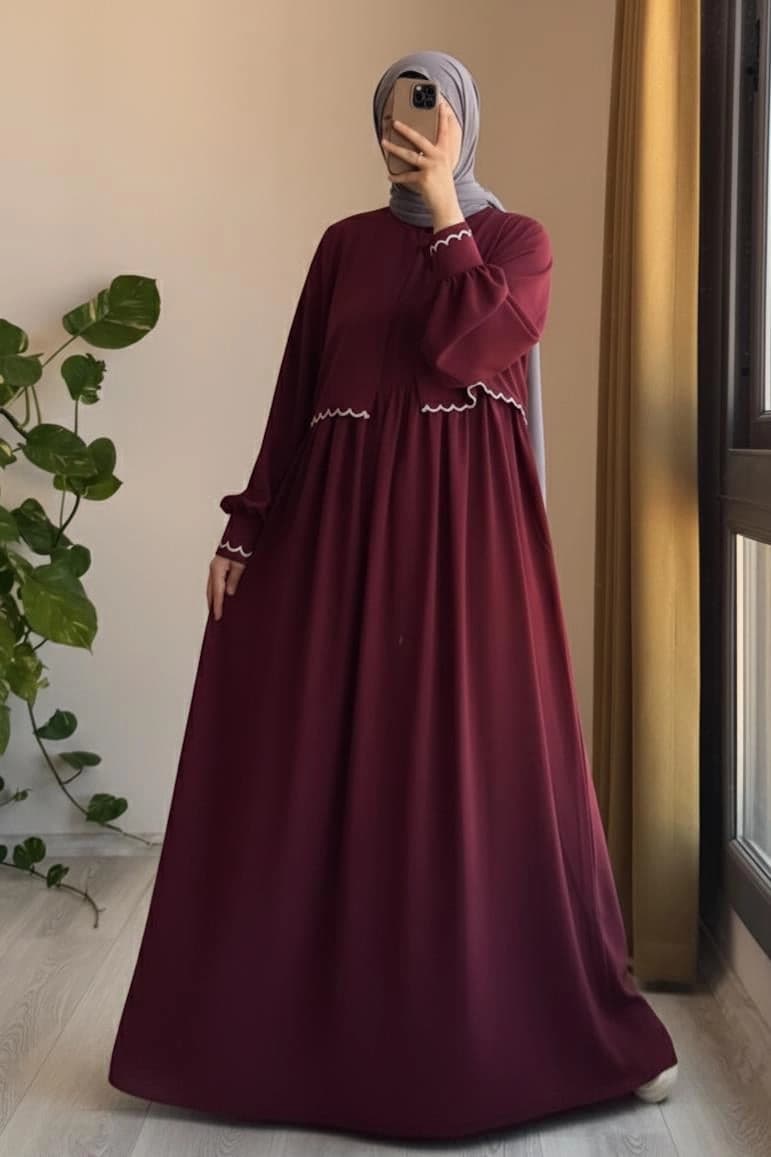 BRK19 Maroon Gown Borkha