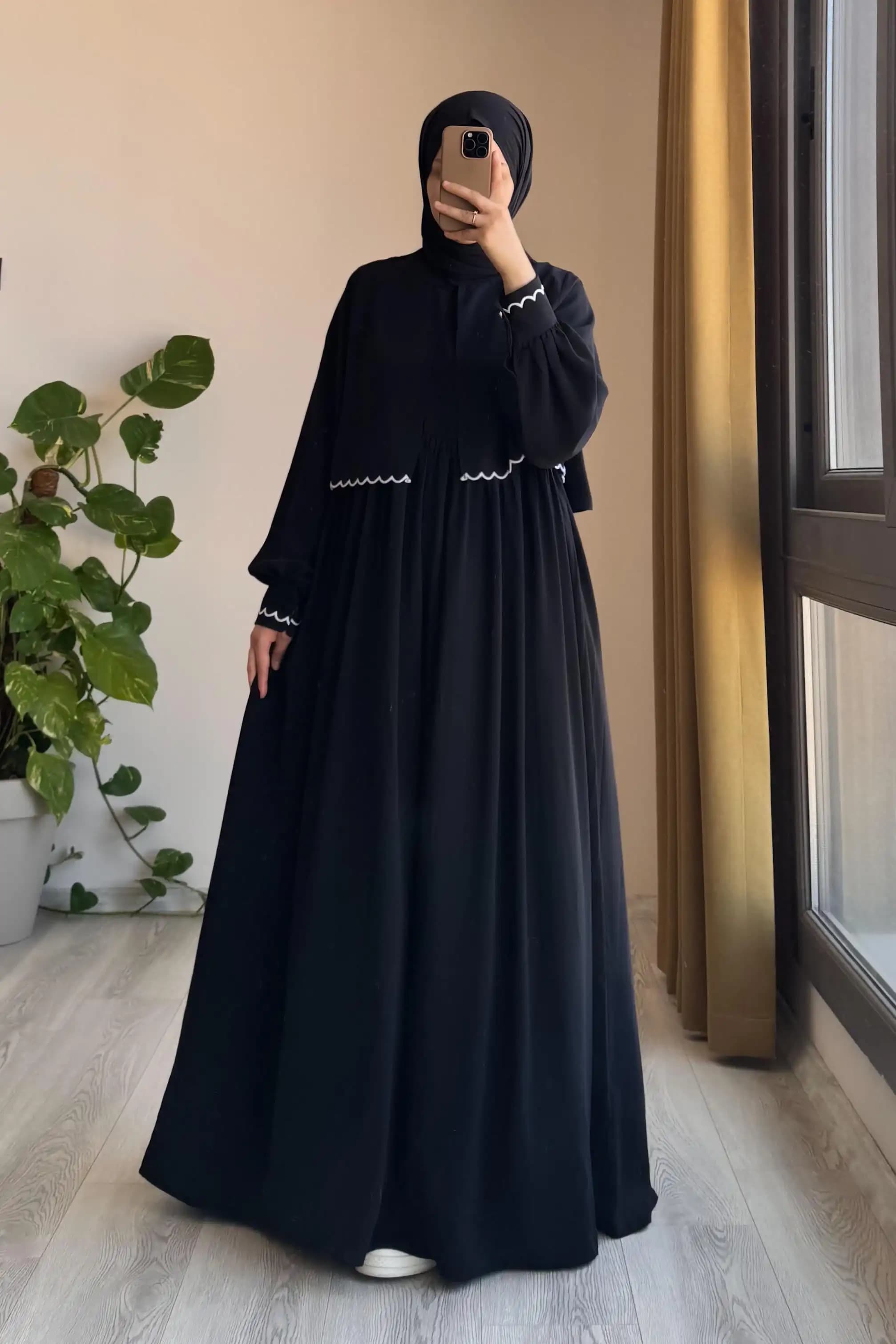 BRK19 black Gown Borkha